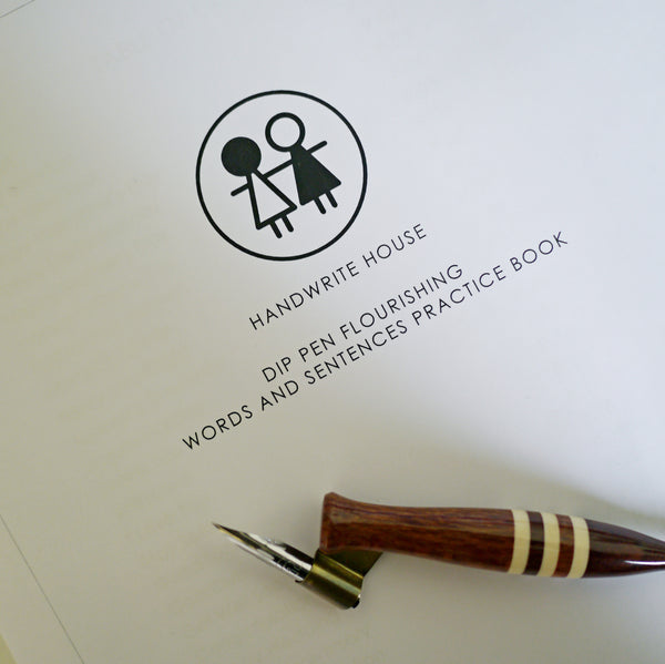 【Flourishing版本】Dip Pen Words and Sentences Digital Workbook 常用裝飾線字句電子練