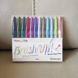 Pentel Touch Brush Sign Pen 12 Colors Set