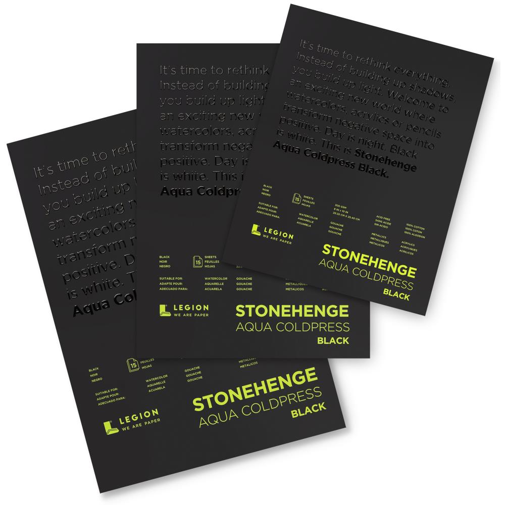 Stonehenge Aqua Block Coldpress Pad (黑色水彩紙)