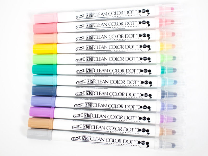 ZIG Clean Color Dot 12 Colors Set