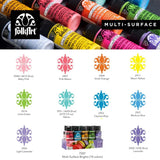 FolkArt Multi Surface Paint 10 Color Set (For Bottle Painting and other surfaces)