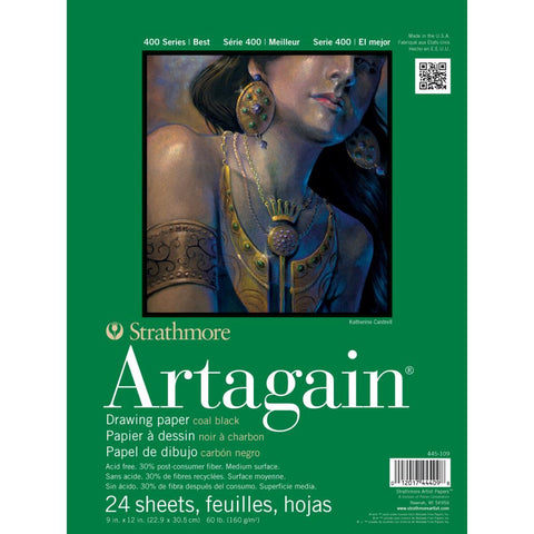 Strathmore Black Artagain Paper Pad - Black