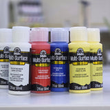 FolkArt Multi Surface Paint 10 Color Set & Single Bottle (For Bottle Painting and other surfaces)