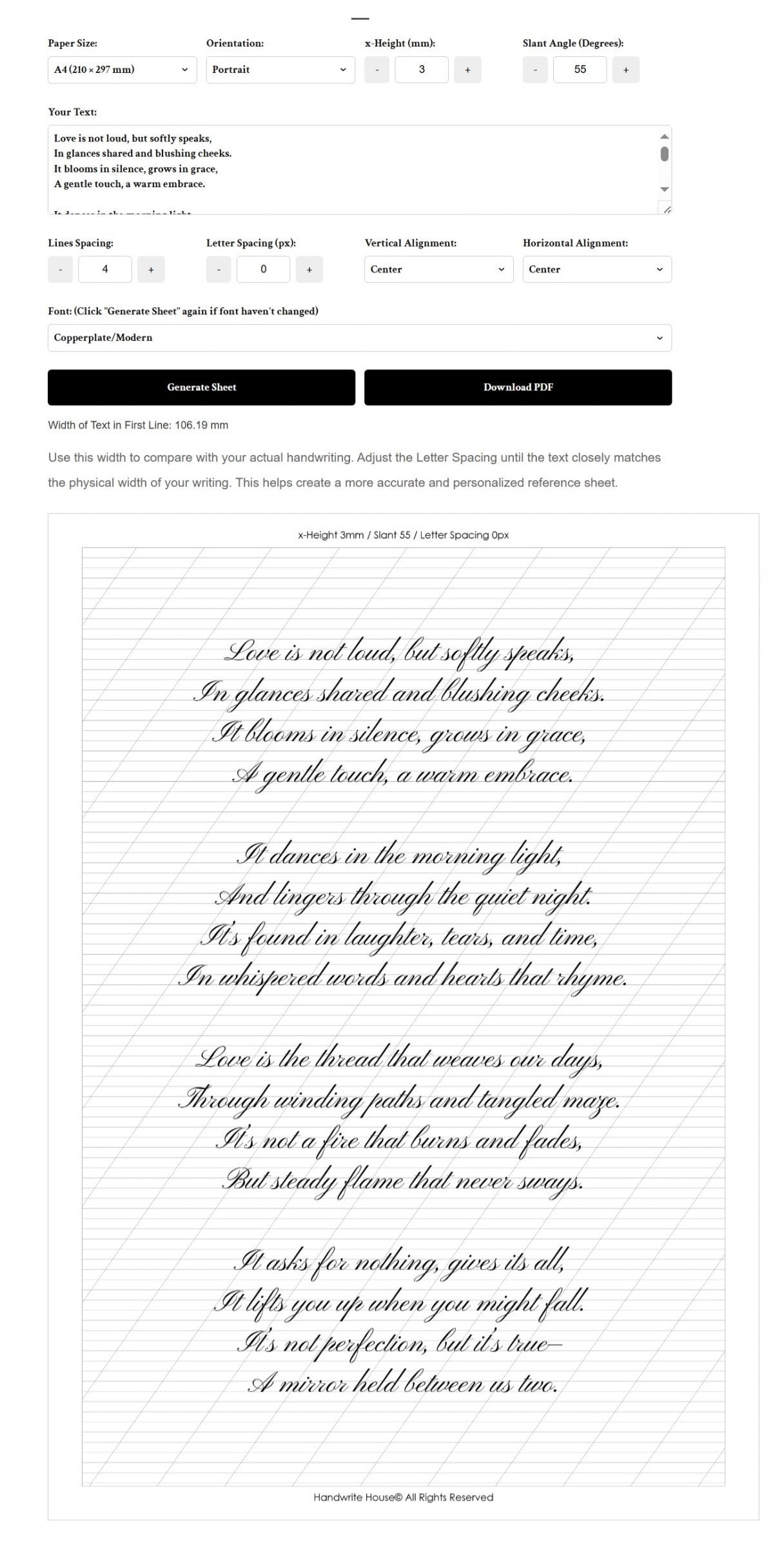 Drafting Script Calligraphy Calligraphy Layout Drafting Tool 西洋書法排版器 – Handwrite House