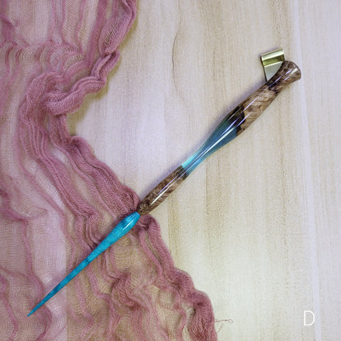 美國手製Handmade Wooden Penholder - Blue Ocean