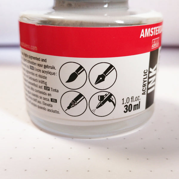 Amsterdam Acrylic Ink (白/金/銀) 適合書寫不同質料 – Handwrite House