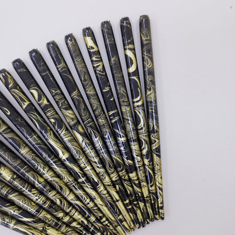 美國 Black and Gold Wooden Straight Penholder