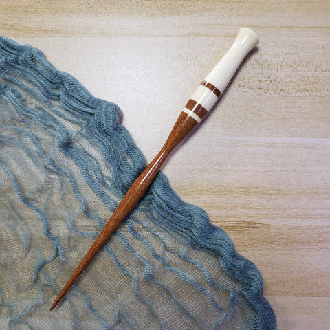 美國手製Handmade Wooden Penholder - Leopardwood and American Holly Straight Penholder