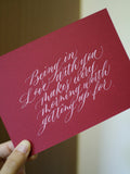 Handwritten Love Quote Card 手寫卡