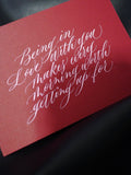 Handwritten Love Quote Card 手寫卡