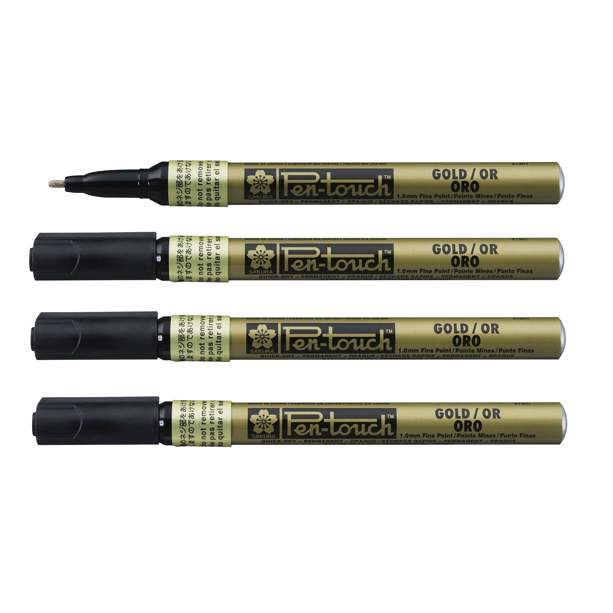 Pen-Touch Gold Metallic Paint Marker - 2mm Tip, Sakura